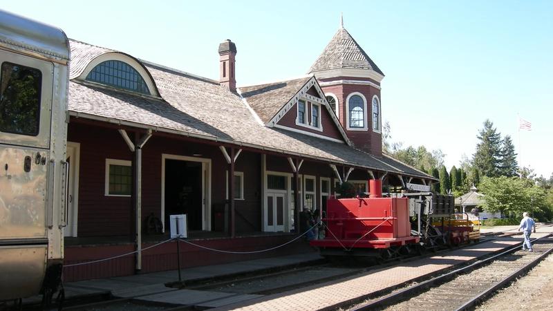 The historic Snoqualmie Depot, home of the Northwest Railway Museum.